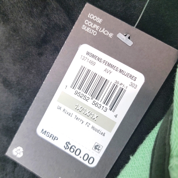 Mint Green Under Armour Hoodie  Size 1X. #296 - Picture 4 of 5